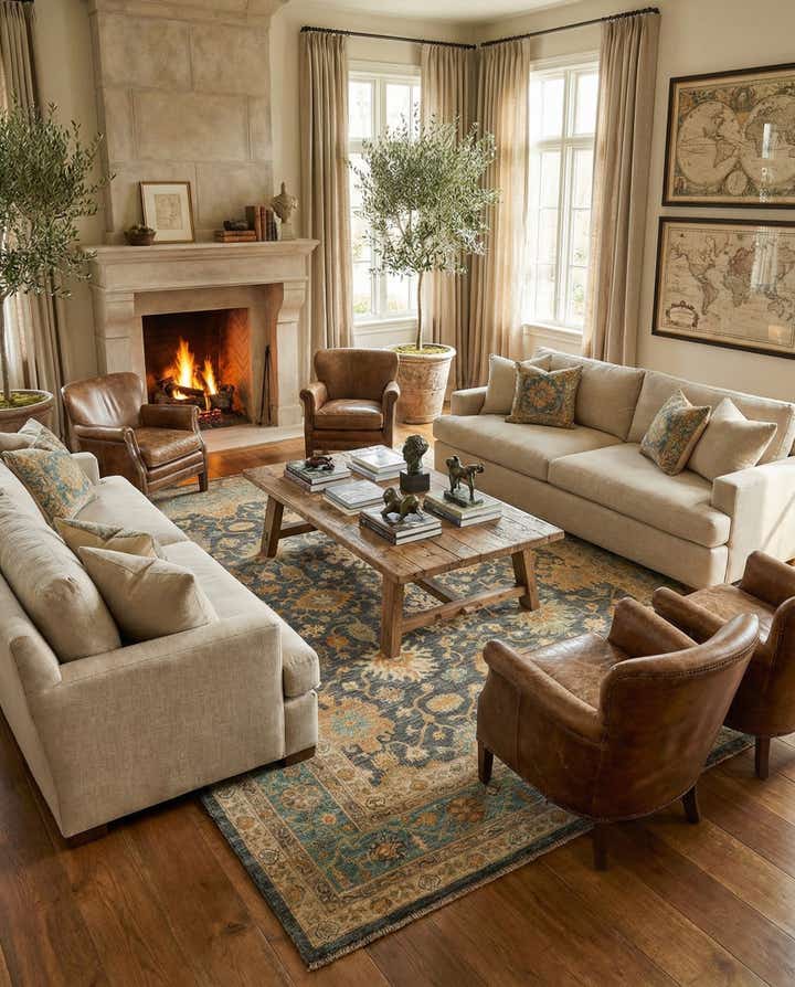8' 2 x 10' Hand Knotted Oushak Rug
