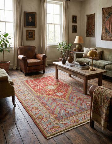 4' 5 x 6' 4 Hand Knotted Anatolian Wool Rug