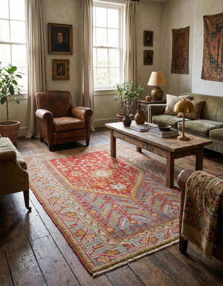 Detail image of  4' 5 x 6' 4  Hand Knotted Anatolian Wool Rug