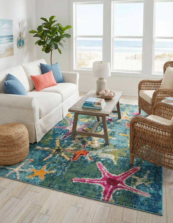 Detail image of 5' x 8'  Washable Capri Rug