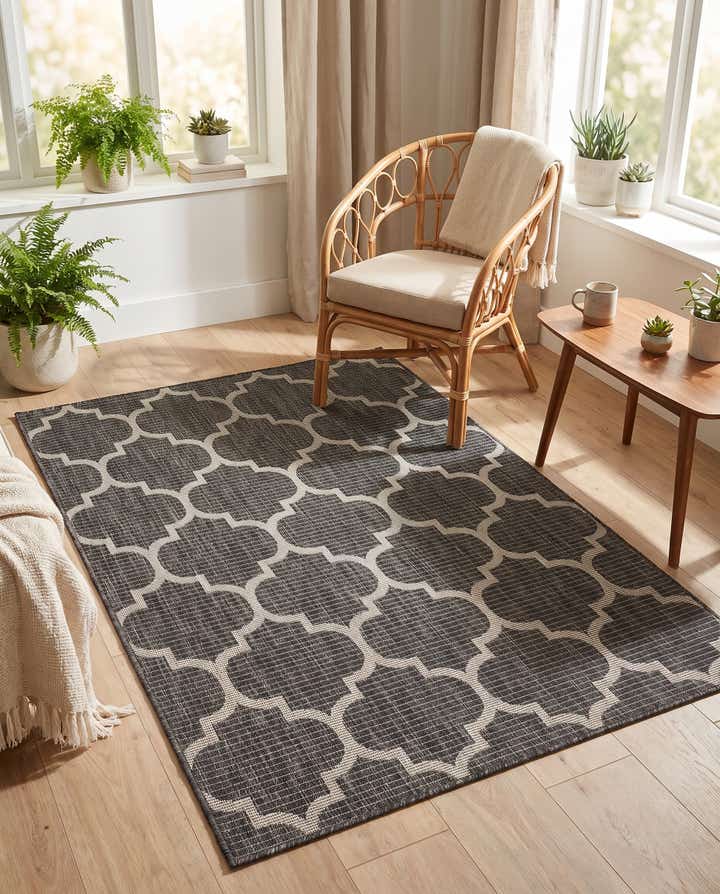 4' x 6' Easy-Clean Trellis Indoor / Outdoor Rug