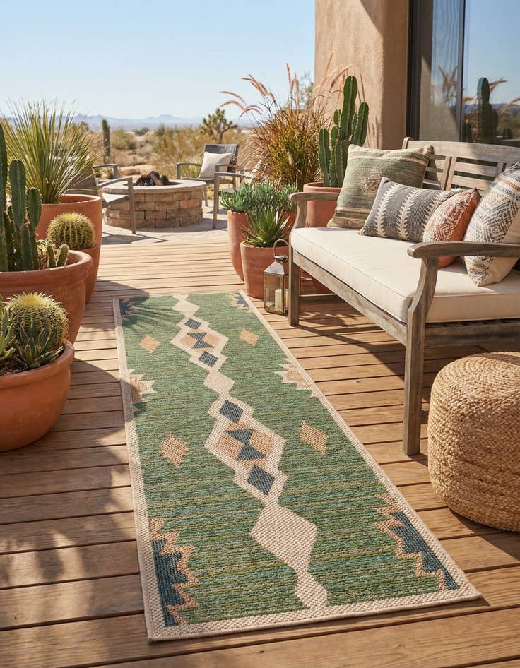 Detail image of  2' x 7' 10  Washable Baja Indoor / Outdoor Runner Rug