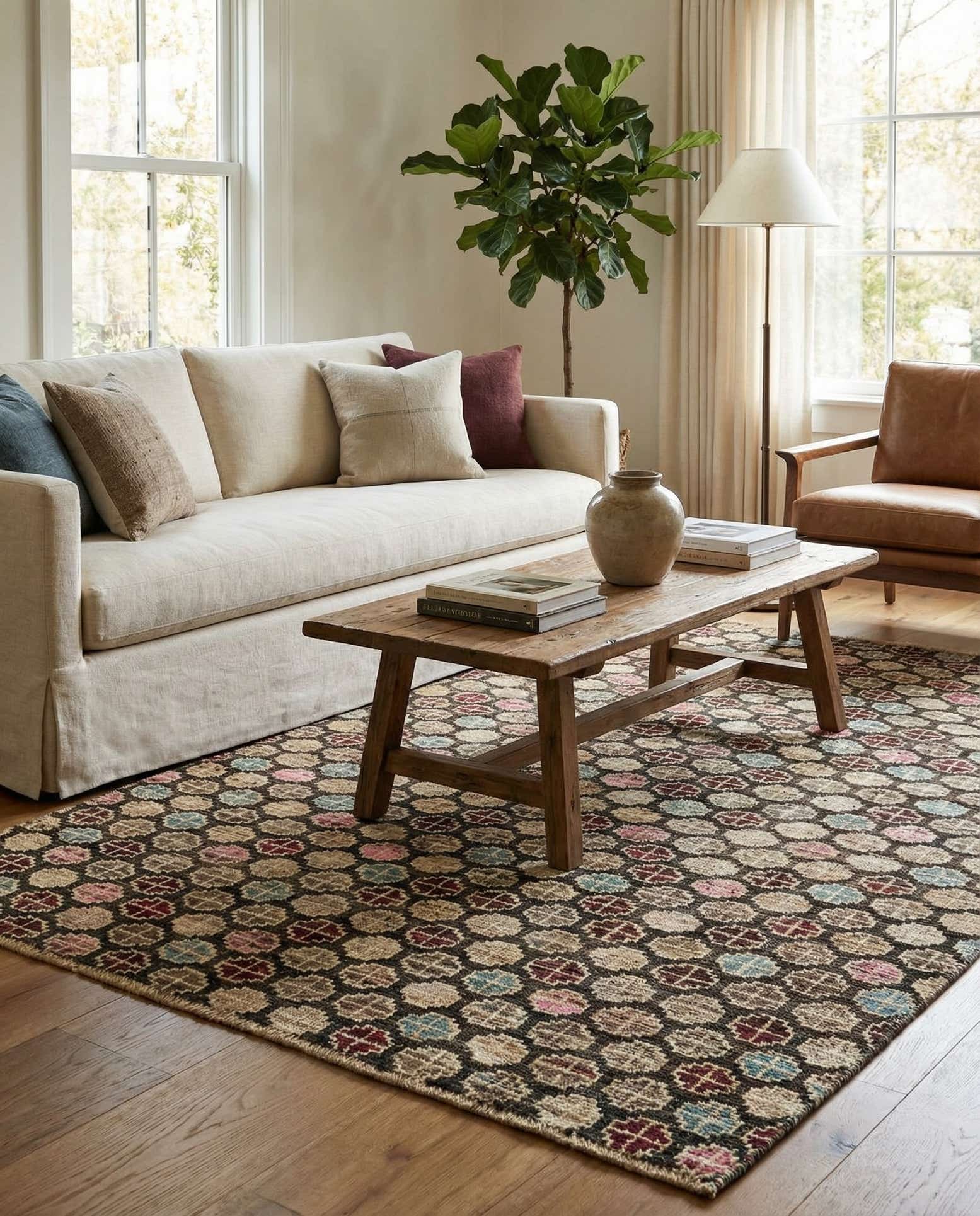 4' 10 x 7' 9 Hand Knotted Darya Wool Rug