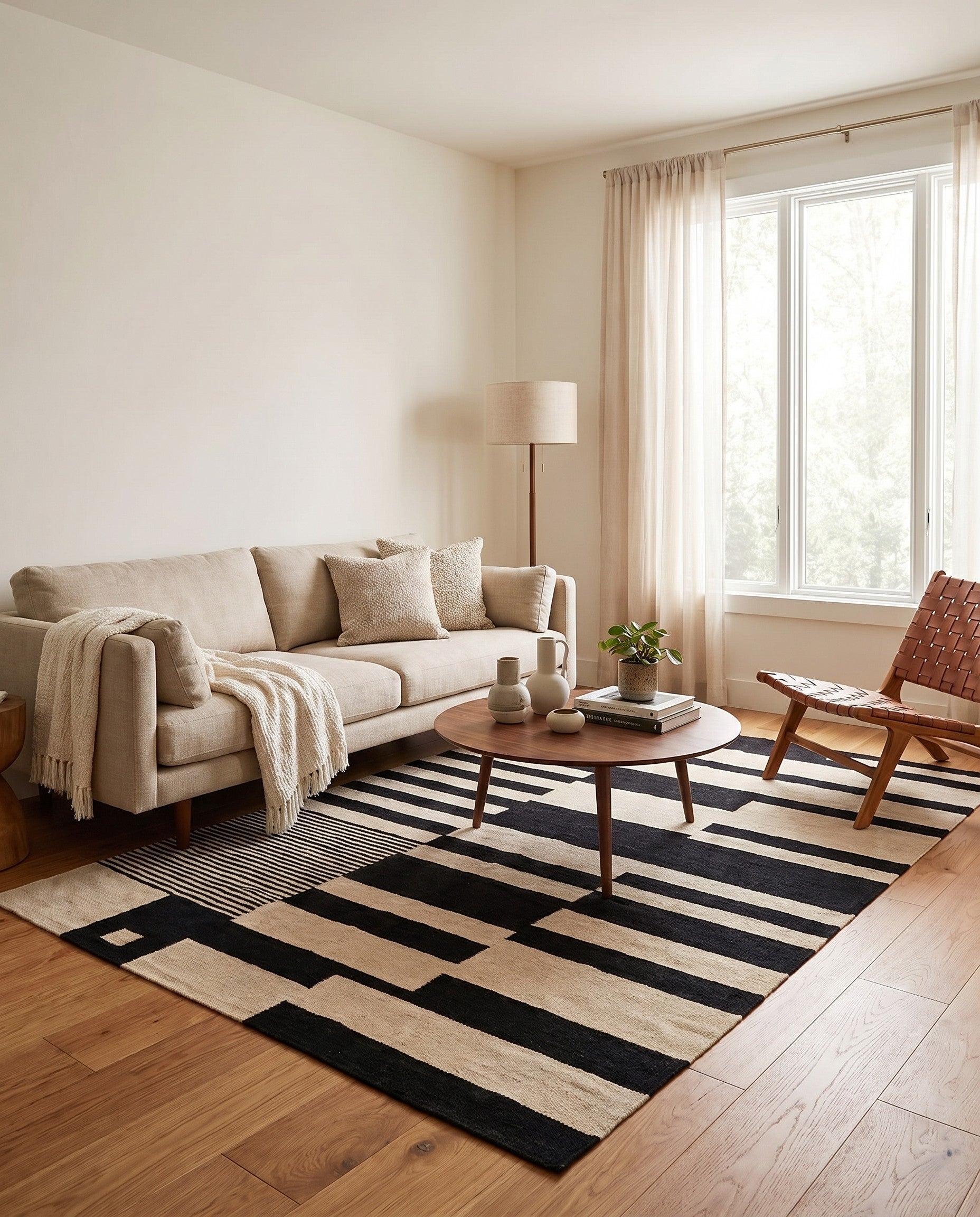140cm x 200cm Tejido a mano Kilim Modern Alfombra Lana