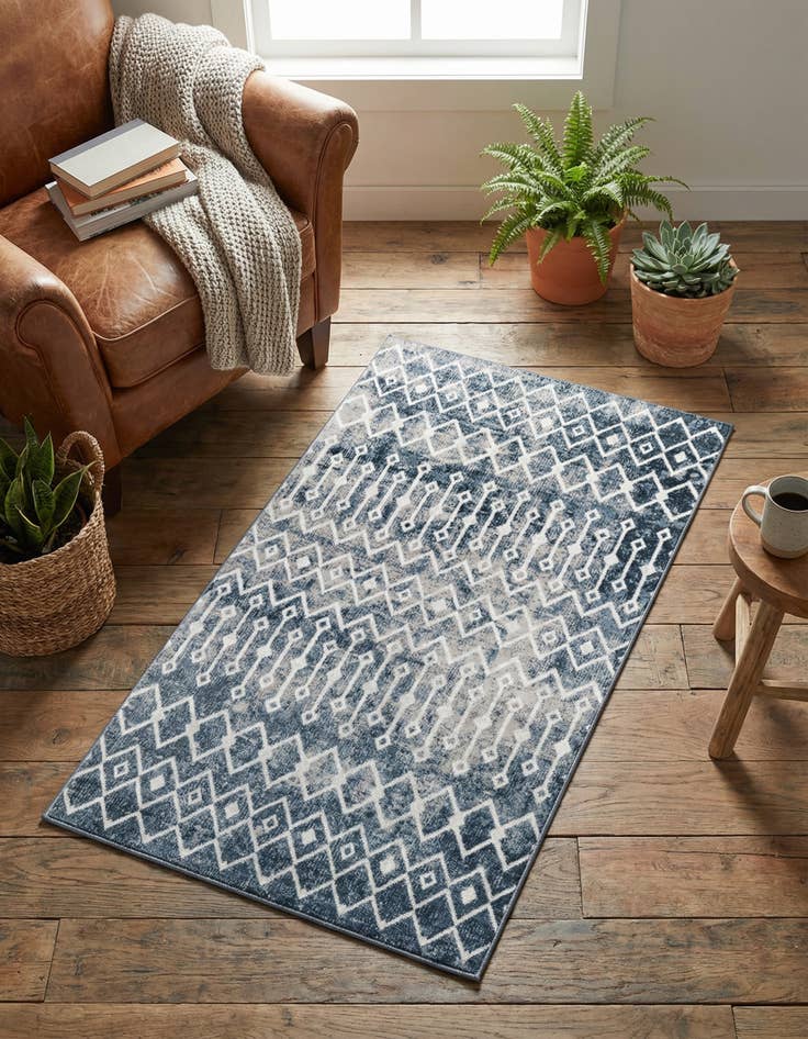 Detail image of  1' 4 x 1' 4 Bohemian Trellis Sample Rug