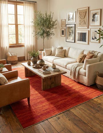 6' 8 x 10' Hand Woven Kilim Modern Wool Rug