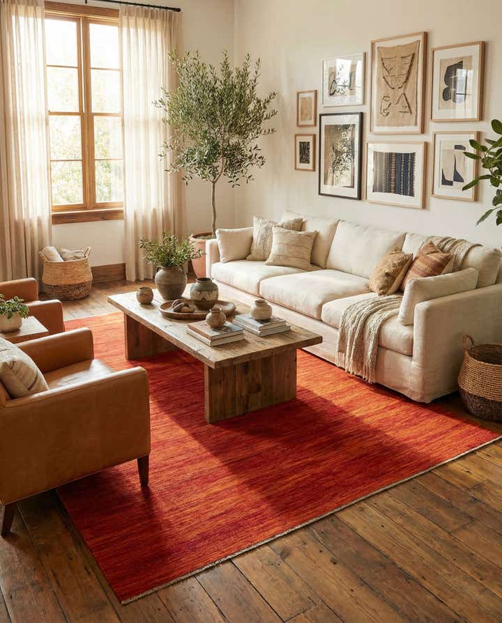 6' 8 x 10' Hand Woven Kilim Modern Wool Rug