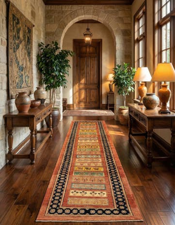 2' 8 x 9' 7 Luribaft Wool Runner Rug