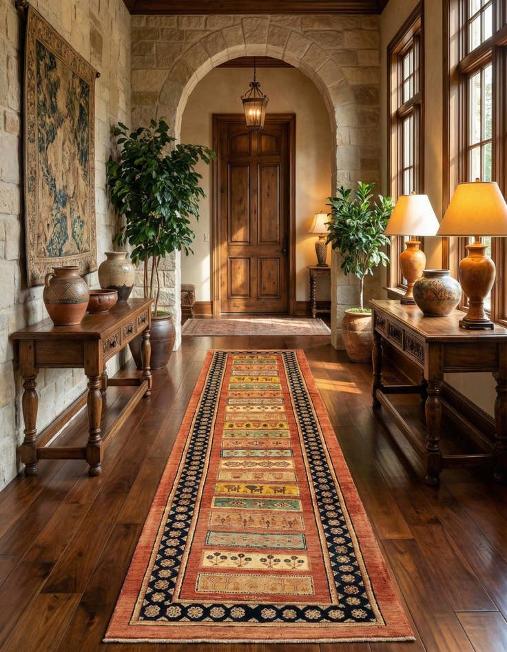 Detail image of 2' 8 x 9' 7 Luribaft Wool Runner Rug