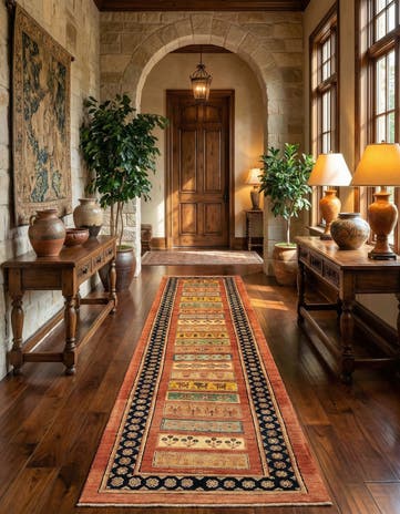 2' 8 x 9' 7 Luribaft Wool Runner Rug