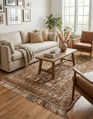 5' 4 x 7' 3 Hand Knotted Moroccan Wool Rug