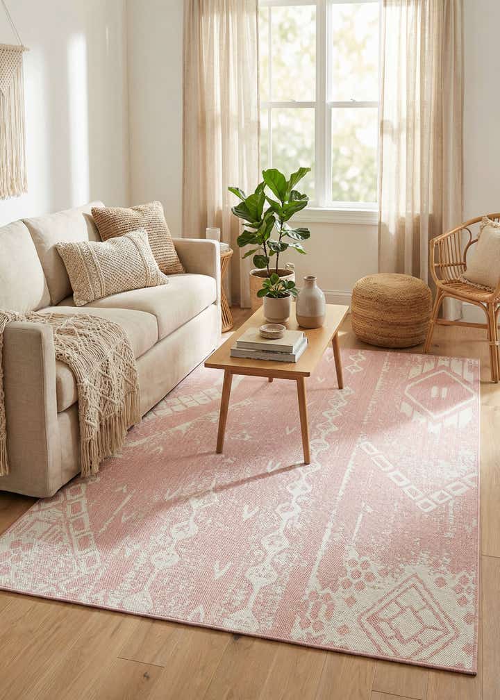6' x 9' Easy-Clean Bohemian Indoor / Outdoor Rug
