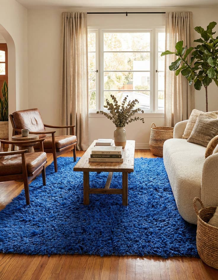 Detail image of 4' 9 x 7' 5  Hand Knotted Moroccan Wool Rug