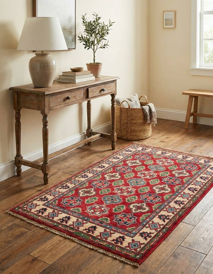 Detail image of 2' 10 x 4' 4  Hand Knotted Kazak Rug