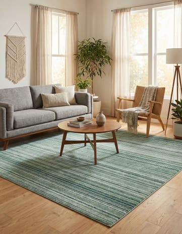 Green Gemstone Square Rug