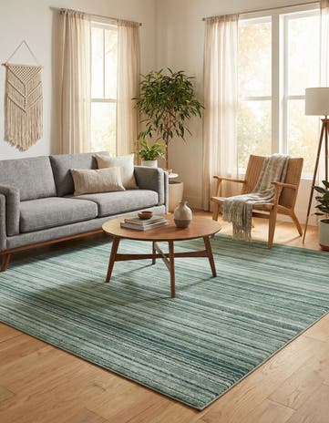 Green Gemstone Square Rug