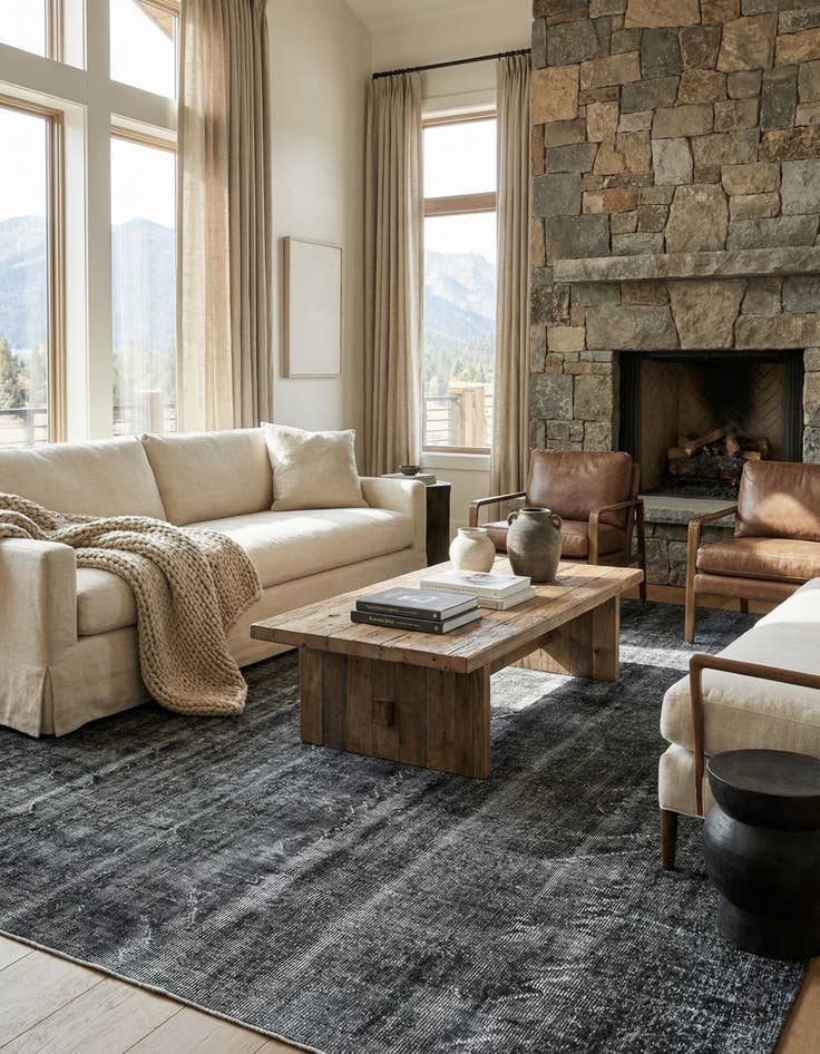 Detail image of 6' 7 x 9' 2 Ultra Vintage Wool Rug