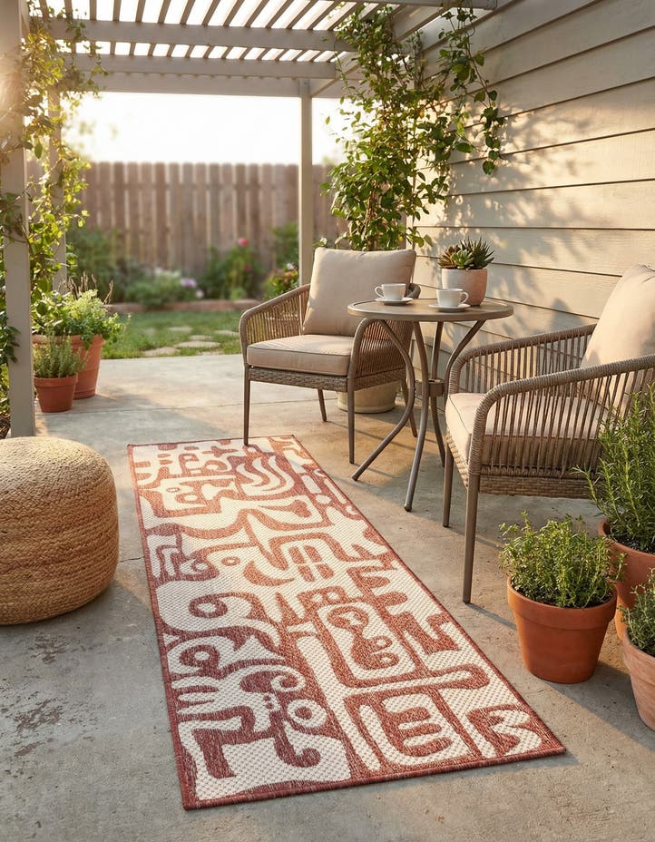 2' x 6' Easy-Clean Modern Indoor / Outdoor...