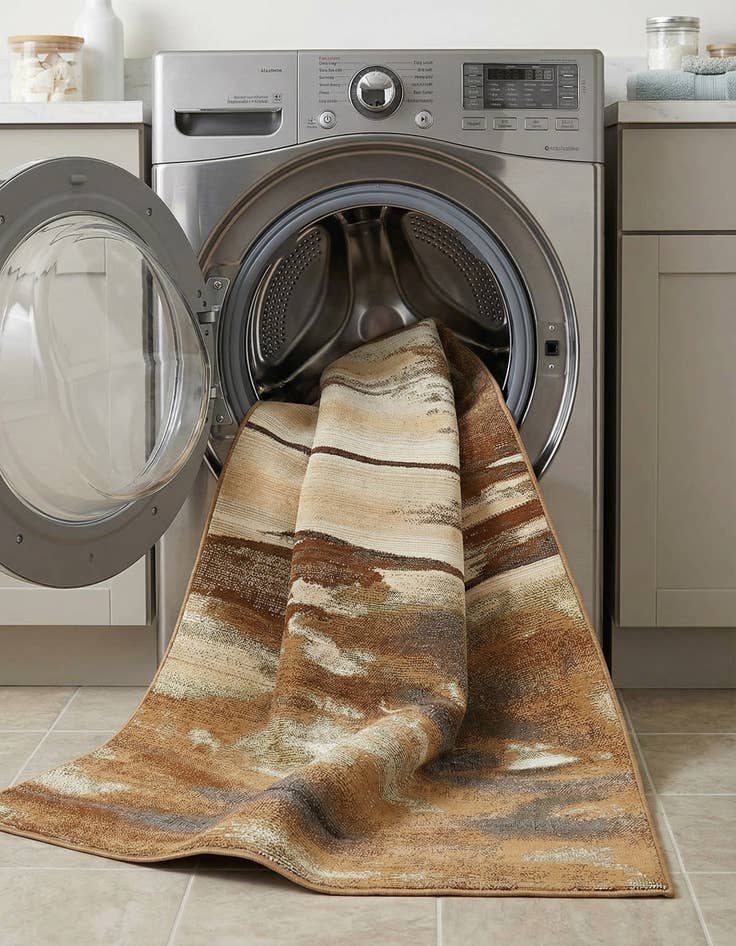 Detail image of 5' 3 x 8'  Washable Modern Indoor / Outdoor Rug