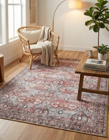 4' 1 x 6' 1 Washable Timeless Rug