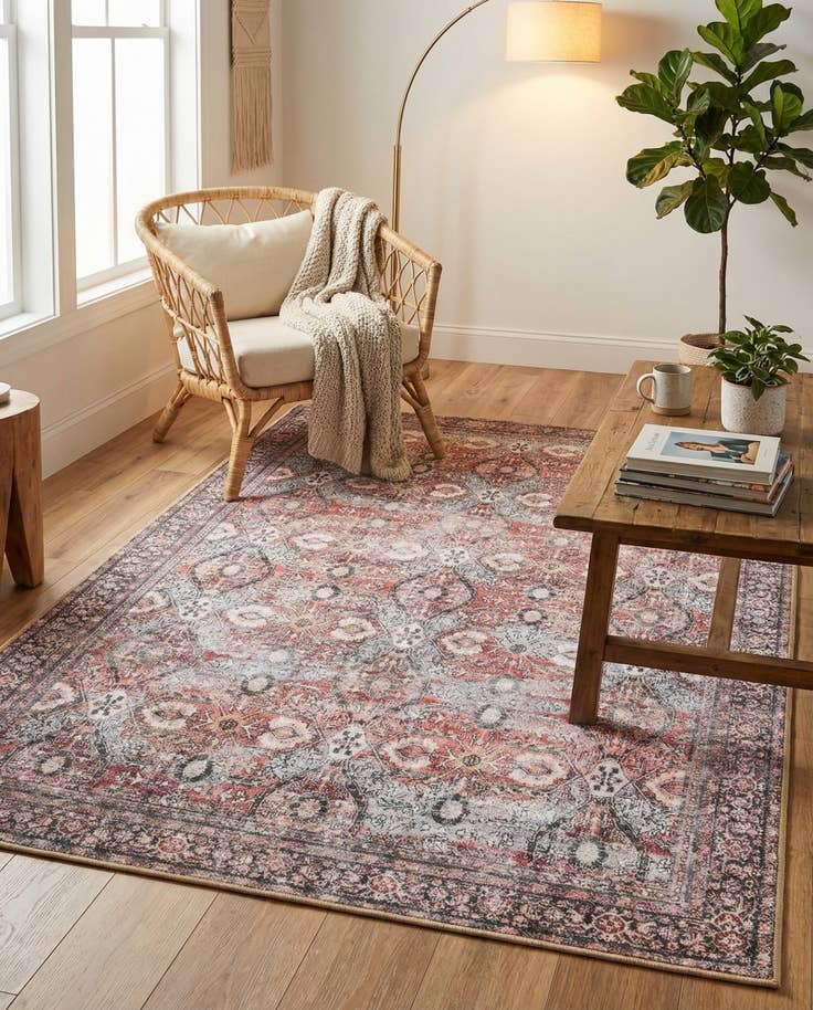 Detail image of 4' 1 x 6' 1 Washable Timeless Rug