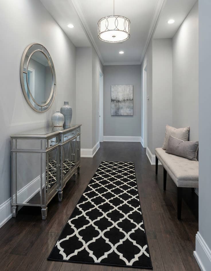 Detail image of 2' x 8'  Marilyn Monroe™ Glam Trellis Runner Rug