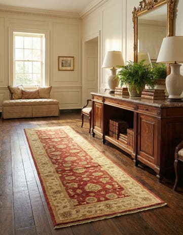 2' 8 x 9' 8 Hand Knotted Peshawar Ziegler Runner Rug