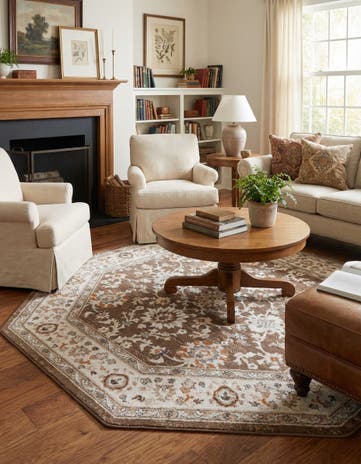 Brown Charlotte Octagon Rug