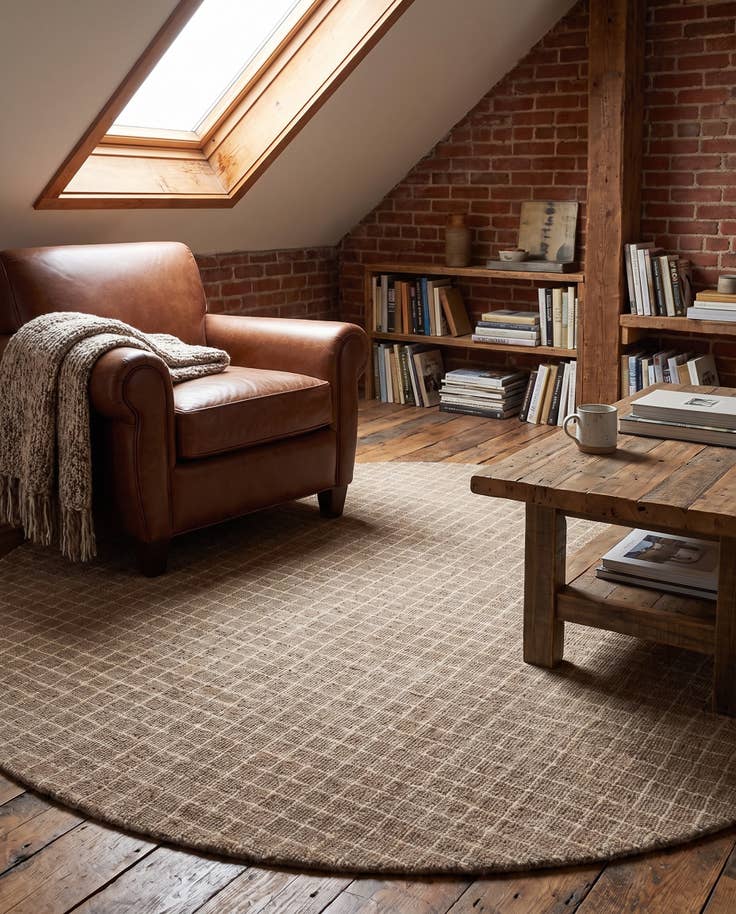 Detail image of 8' x 8' Heritage Line Wool Round Rug