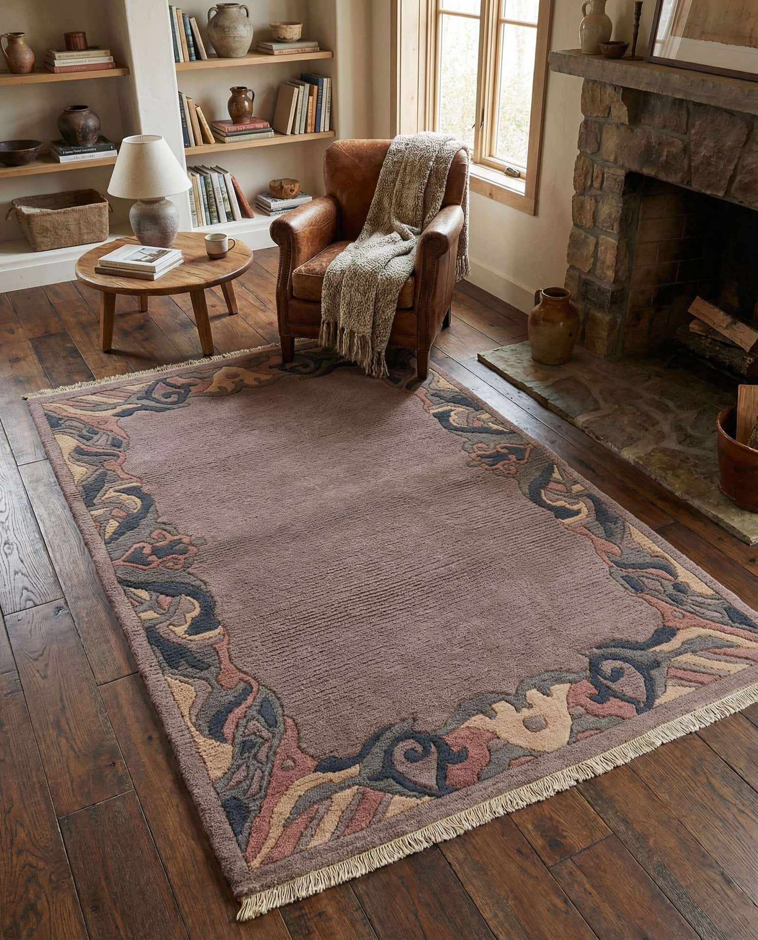 4' x 5' 11 Hand Knotted Tibet Wool Rug