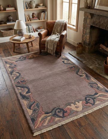 4' x 5' 11 Hand Knotted Tibet Wool Rug