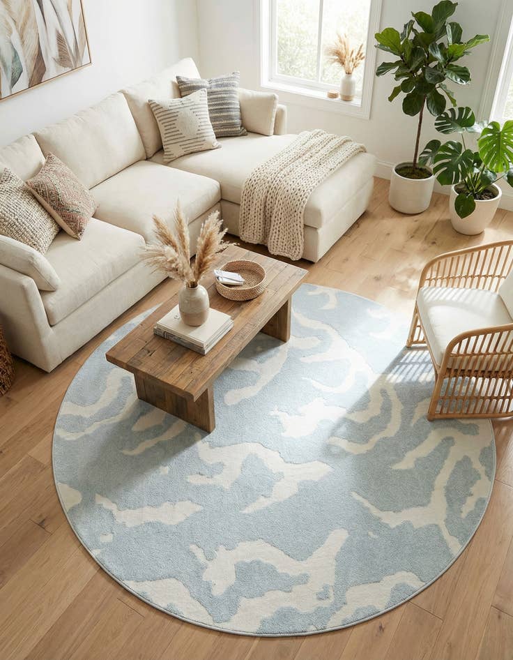 Detail image of  7' 10 x 7' 10  Washable Sabrina Soto Indoor / Outdoor Round Rug