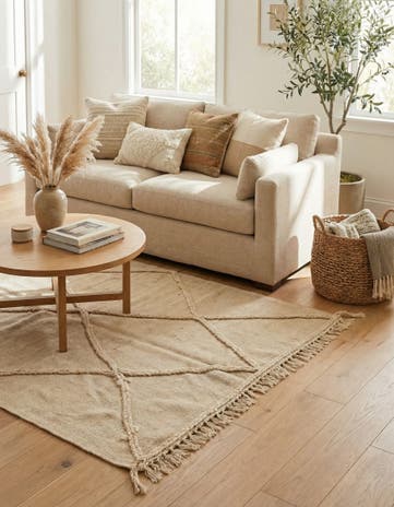 3' 5 x 4' 10 Hand Woven Moroccan Wool Rug