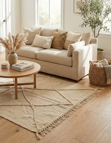 3' 5 x 4' 10 Hand Woven Moroccan Wool Rug