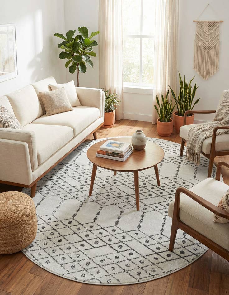 Detail image of  7' 10 x 10' Paxon Trellis Oval Rug