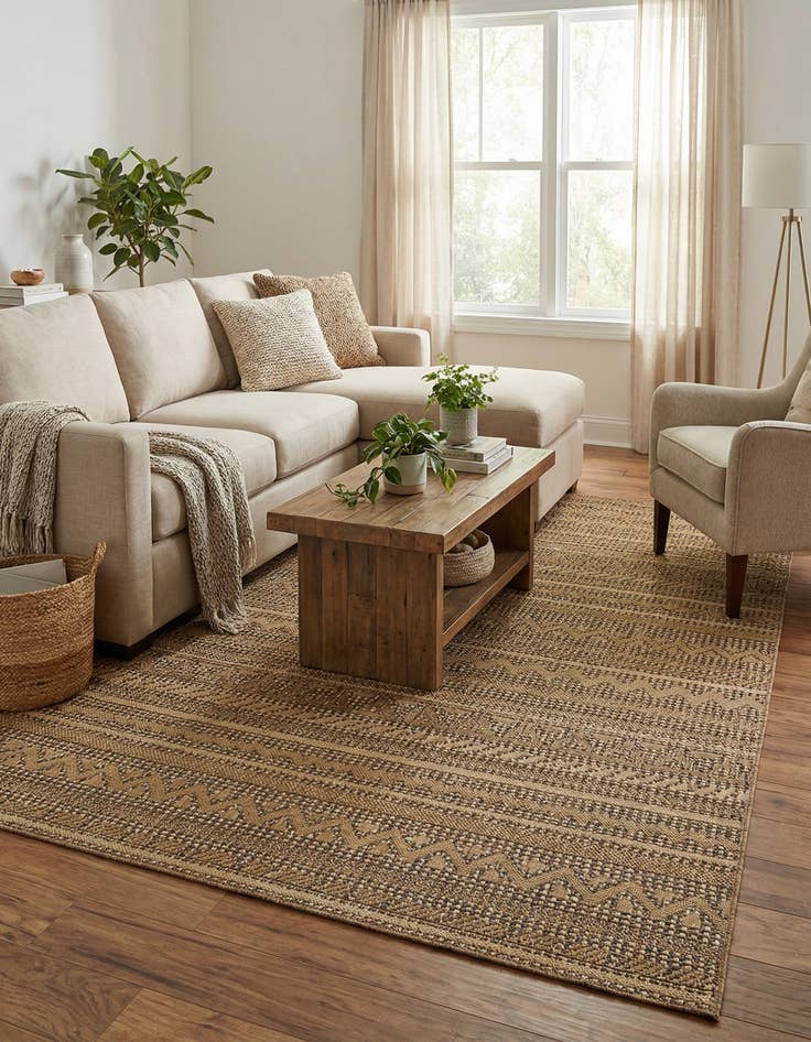 Detail image of 7' x 10' Easy-Clean Modern Indoor / Outdoor Rug