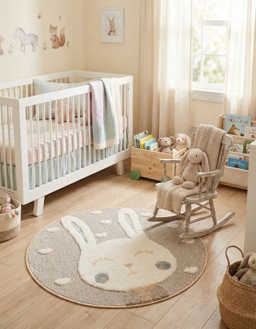 3' x 3' Whimsy Kids Round Rug