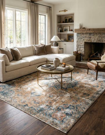 6' 3 x 7' 10 Hand Knotted Ultra Vintage Persian Wool Rug