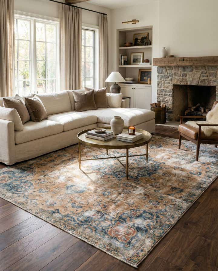 6' 3 x 7' 10 Hand Knotted Ultra Vintage Persian Wool Rug