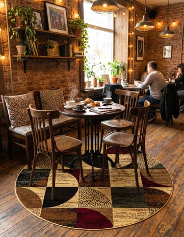 Cafe Round Rug