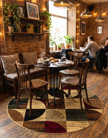 6' x 6' Cafe Round Rug