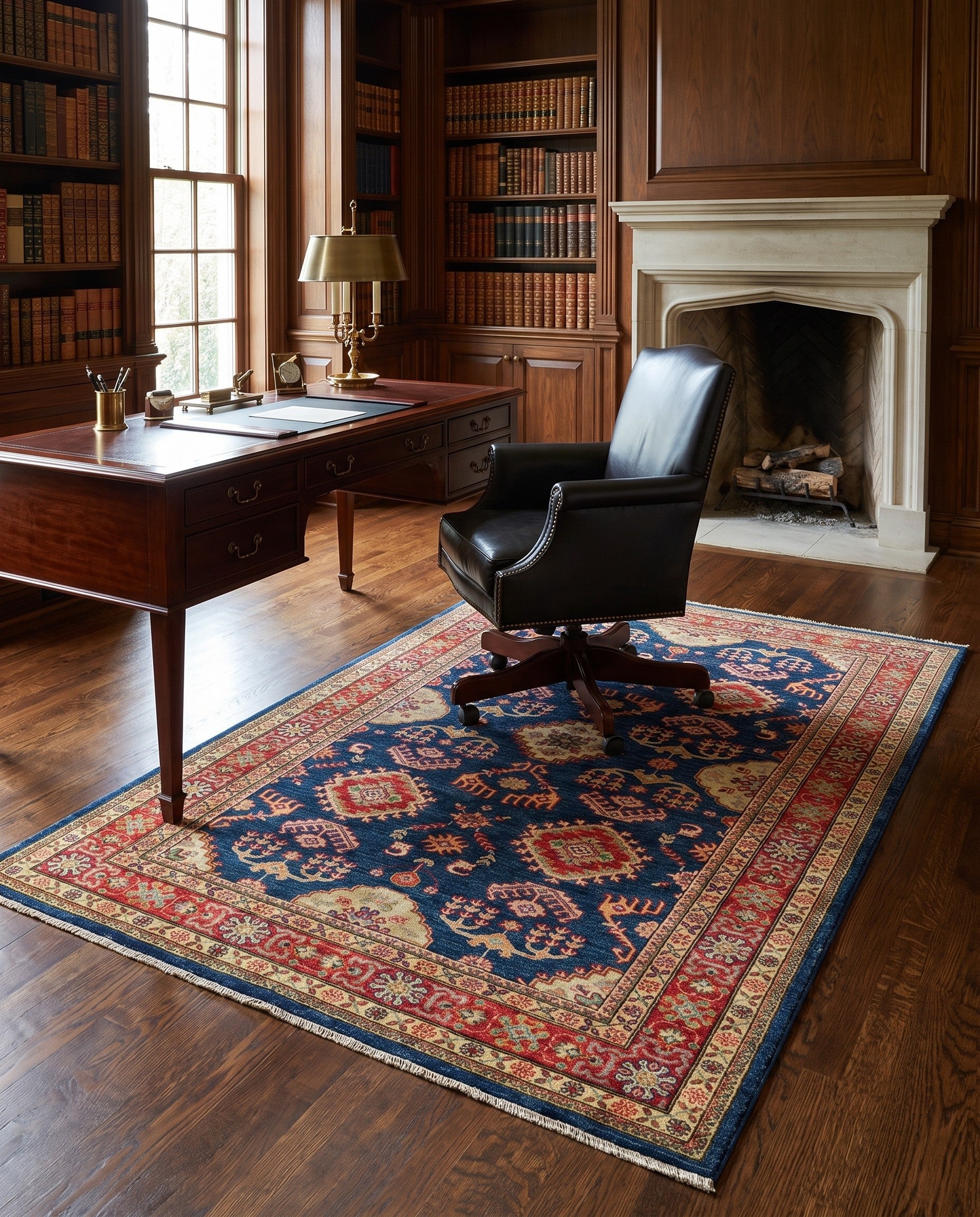 5' x 6' 7 Hand Knotted Kazak Rug