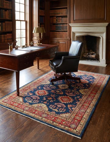 5' x 6' 7 Hand Knotted Kazak Rug