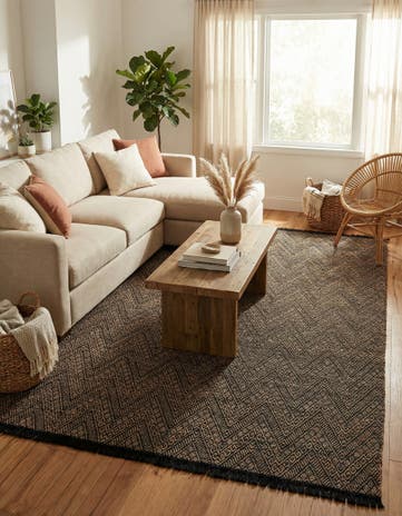 9' x 12' Handmade Braided Jute Rug