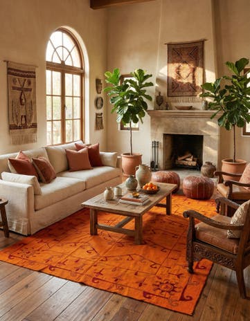 6' 8 x 9' 2 Hand Woven Kilim Suzani Wool Rug