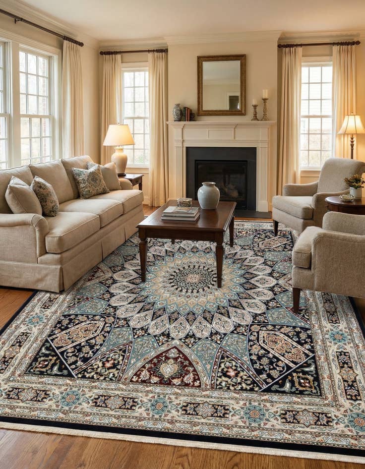 Detail image of 7' 10 x 11' Nain Design Rug