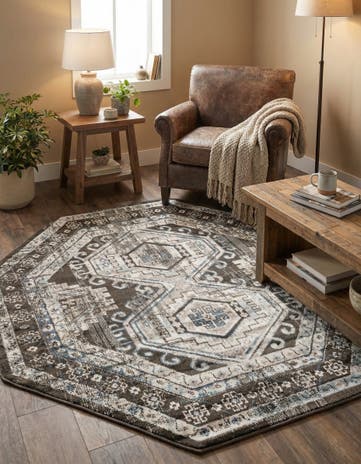 Gray Charlotte Octagon Rug