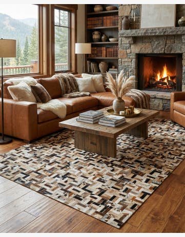 5' x 7' 11 Cowhide - Patchwork Rug