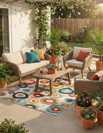 5' x 7' Easy-Clean Casablanca Indoor / Outdoor Rug
