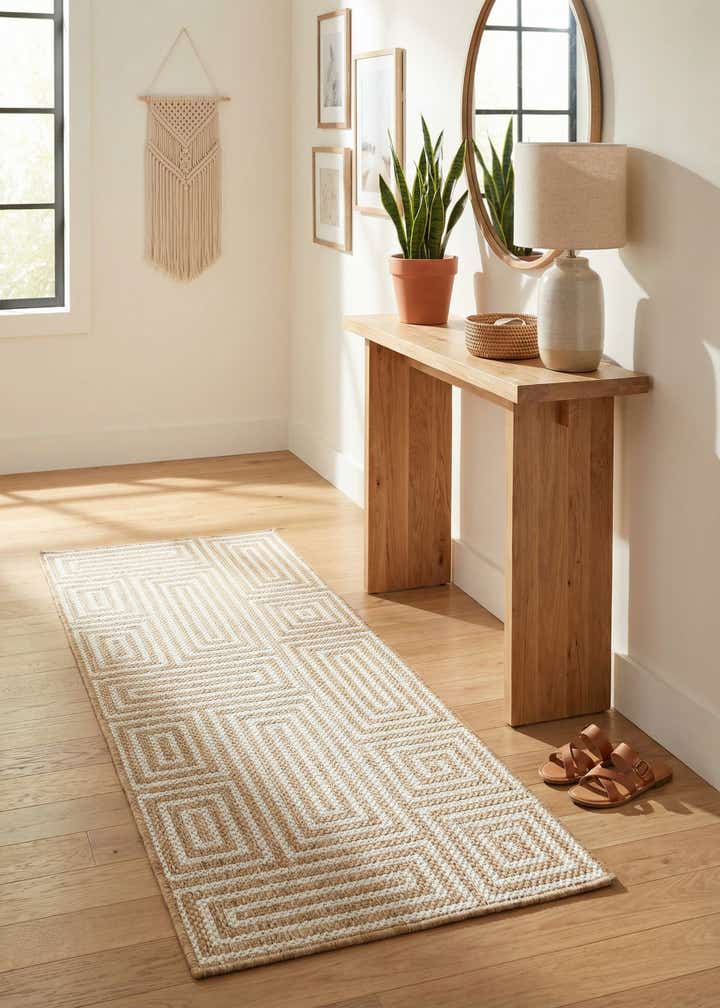 2' x 5' 3 Easy-Clean Modern Indoor / Outdoor Runner Rug